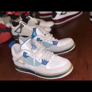 Low Top Retro Jordan’s AF1 fusions 4’s